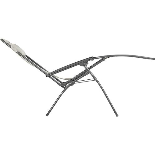 Fauteuil Relax De Jardin Pliant Rt2 Multiposition Avec Tétière Beige Sable Lafuma