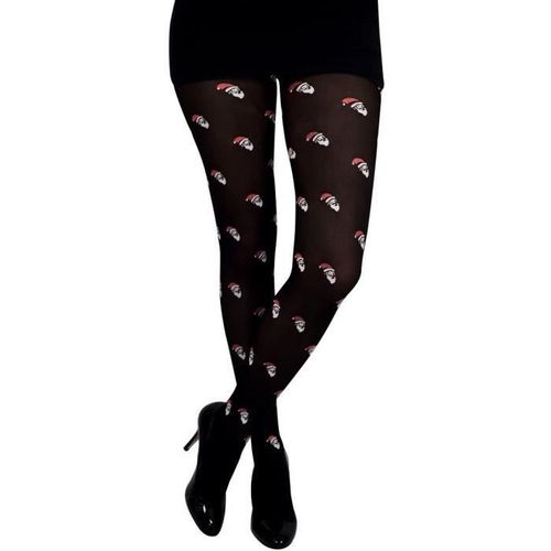 Collant Père Noël - Ptit Clown - Accessoire Déguisement - Noir Multicolore Adulte
