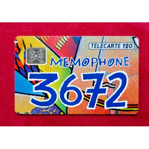 Télécarte Memophone 3672, Oeil,120 U. F294/540. 5 N° Impact. Oct 1992. Plus Rare. Moins De 500 000 Ex