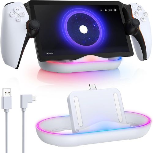 Chargeur Pour Playstation 5 Portal Avec 14 Lumières Rgb