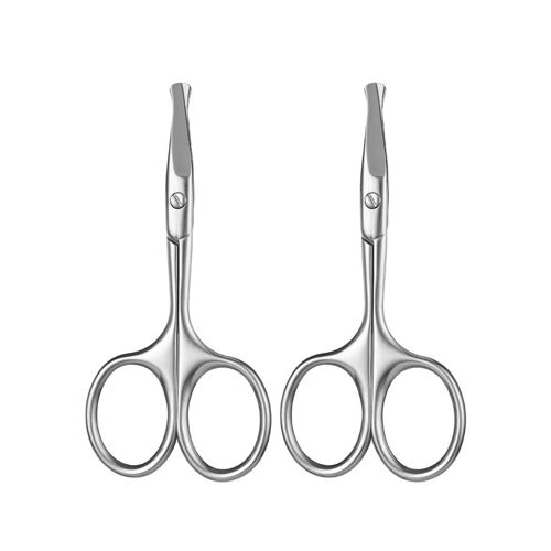 Ciseaux De Sécurité Professionnels Pour Sourcils, Nez, Moustache Et Barbe ¿ Soins De Toilettage Sûrs Pour Hommes Et Femmes