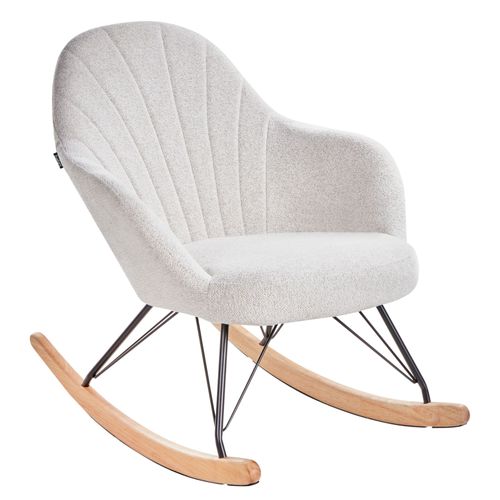 Fauteuil À Bascule Skale Tissu Blanc Cassé