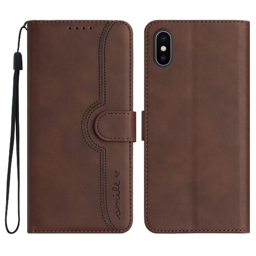 Compatible Avec L'étui Iphone Xs Max Couverture D'aimant Intégré Portefeuille Premium Pu - Le Brun