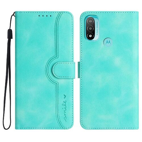 Compatible Avec Le Boîtier Motorola Moto E40/E30 Couverture D'aimant Intégré Premium Pu Portefeuille - Vert