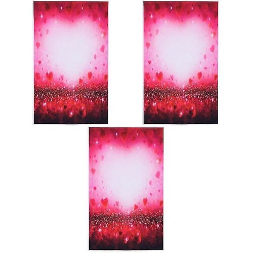 Toile de fond en vinyle à motif coeur romantique pour mariages, Saint-Valentin et fêtes - 150 x 90 cm