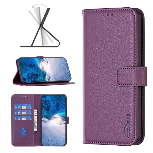 Étui Pour Tecno Camon 30 Premier 5g Multi-Couleur Étui En Cuir Portefeuille Fente Multi-Carte Affaires - Violet Foncé