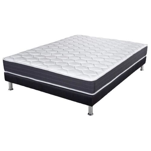 Matelas ressort + Sommier SR9 Deco 140x190 Record - H. 20 cm - Soutien ferme