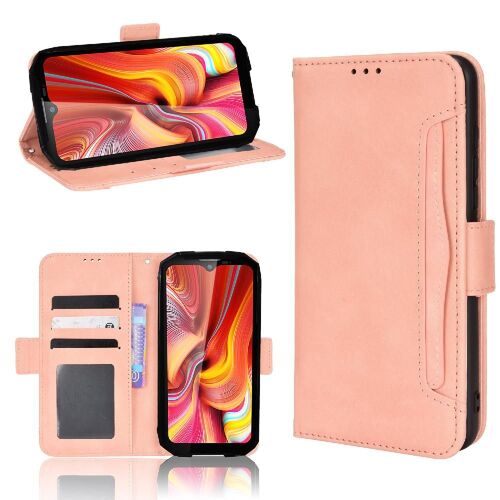 Étui Pour Doogee S96 Pro Titulaire De La Carte Réglable Détachable Fermeture Magnétique Couverture Portefeuille En Cuir, - Couleur Rose
