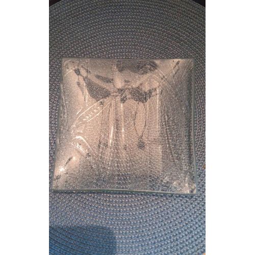 5 Petites En Verre Motifs Floraux En Relief