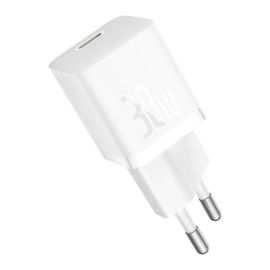 Chargeur Réseau Baseus Gan5 Mini Chargeur Rapide, Usb-C, 30 W, Blanc