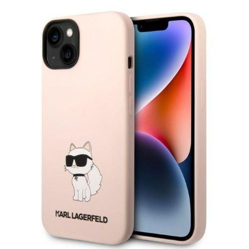 Karl Lagerfeld Coque Silicone Liquide Choupette Iphone 14 Plus Rose
