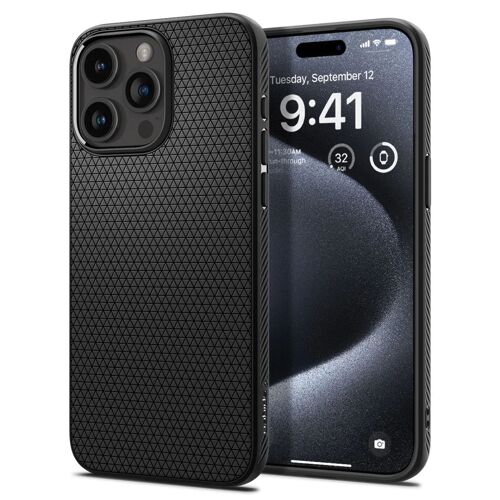 Spigen Coque Liquid Air iPhone 15 Pro Noir Mat