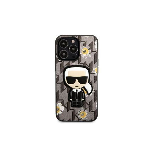 Coque Iphone 13 Pro Karl Lagerfeld Ikonik Fleur Gris