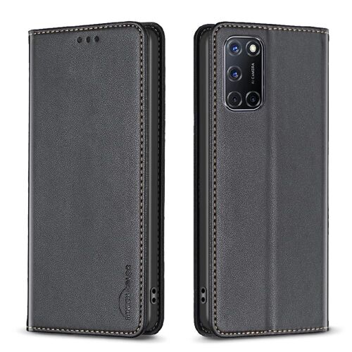 Étui Pour Samsung A72 Multi-Couleur Étui En Cuir Fente Multi-Carte Portefeuille Affaires - Noir