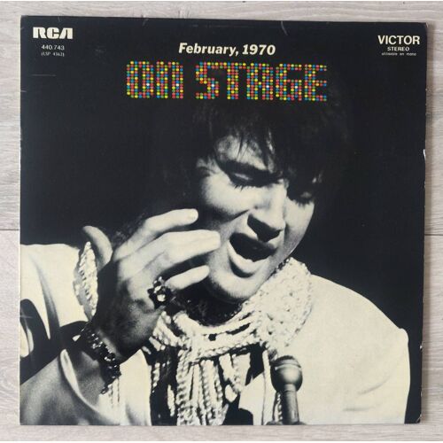 Elvis Presley " On Stage - February,1970 " Vinyl Lp Stéréo, France 1970, Pop Rock.