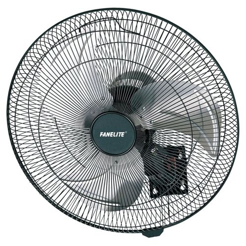 Fanelite - Ventilateur mural 45T-W - Diamètre 45 cm - 3 vitesses - Avec cordons - Oscillant ou fixe - Professionnel - Fort débit d'air - Installation