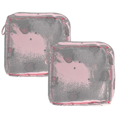Lot de 2 trousses de voyage élégantes pour maquillage et serviettes hygiéniques - Pochette porte-tampons portable pour filles