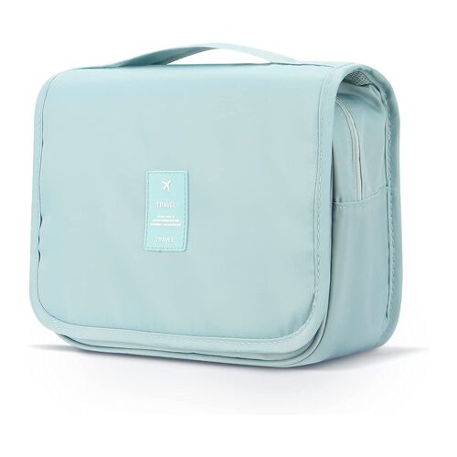 Grande trousse de toilette à suspendre pour hommes et femmes - Organiseur de maquillage de voyage étanche avec crochet robuste et fermeture éclair