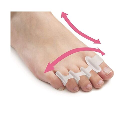 Séparateur Et Correcteur D'orteils En Marteau - 4 Boucles En Silicone Pour Soulager Les Oignons Et Aligner Le Pied (2 Pièces)