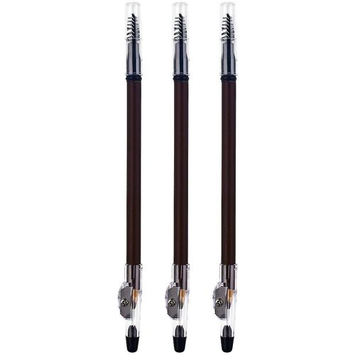 Crayon À Sourcils En Bois Waterproof - Double Embout Avec Taille-Crayon Et Goupillon, Rouge Auburn, Sans Cruauté Et Longue Tenue 