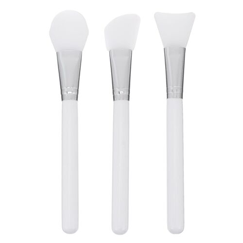 Lot De 3 Pinceaux En Silicone Pour Masque Facial ¿ Outils De Maquillage Réutilisables Pour Le Soin De La Peau, Application Facile, Compacts Et Hygiéniques 