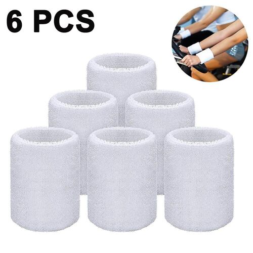 Lot De 6 Bracelets De Sport Pour Le Football, Le Basket-Ball Et La Course À Pied - Absorbant La Transpiration, Confortables Et Durables
