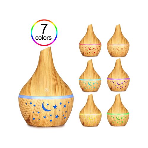 Diffuseur D'huiles Essentielles 300 Ml Avec 7 Couleurs Led - Humidificateur D'aromathérapie Pour La Décoration De La Maison Et Du Bureau