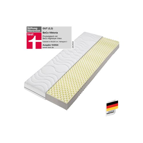 BeCo Victoria Matelas en mousse viscoélastique, 7 zones, H2/H3 (H2, 180 x 200 cm)