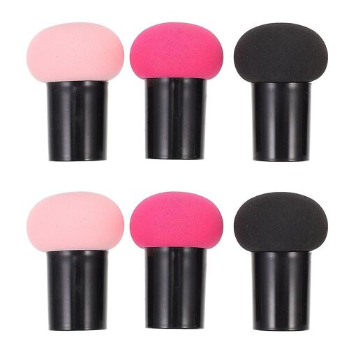 Lot De 6 Éponges De Maquillage En Forme De Champignon ¿ Application Impeccable Du Fond De Teint Pour Un Look Naturel ¿ Légères Et Portables 