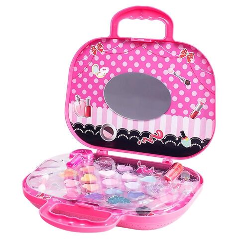 Ensemble De Jouets De Maquillage Pour Enfants - Kit De Cosmétiques Sûr Avec Miroir Pour Un Jeu Créatif - Cadeau Parfait Pour Un Plaisir Imaginatif !