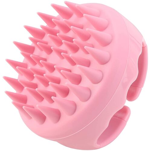 Brosse À Shampoing Massante Pour Le Cuir Chevelu ¿ Brosse En Silicone Pour Pellicules, Pousse Et Relaxation Des Cheveux ¿ Tous Types De Poils Et Animaux