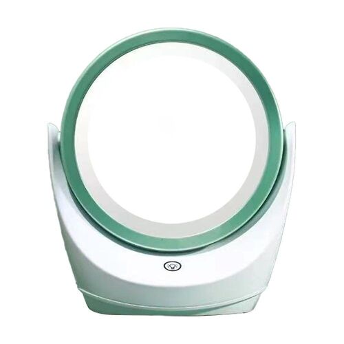 Miroir De Maquillage Double Face Éclairé Par Led - Portable, Rotatif À 360°, Commande Tactile Pour Une Beauté Impeccable Où Que Vous Soyez