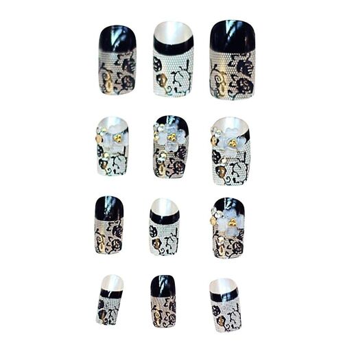24 Autocollants Amovibles En Dentelle Pour Nail Art ¿ Conseils De Faux Ongles Faciles À Réaliser Soi-Même Pour Des Designs Époustouflants Et Un Nail Art Créatif 