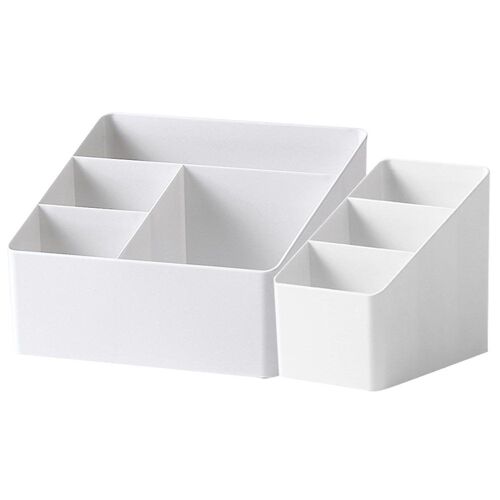Lot De 2 Boîtes De Rangement Multi-Usages Pour Maquillage Et Papeterie ¿ Boîte De Rangement Durable Pour La Maison Et Le Bureau