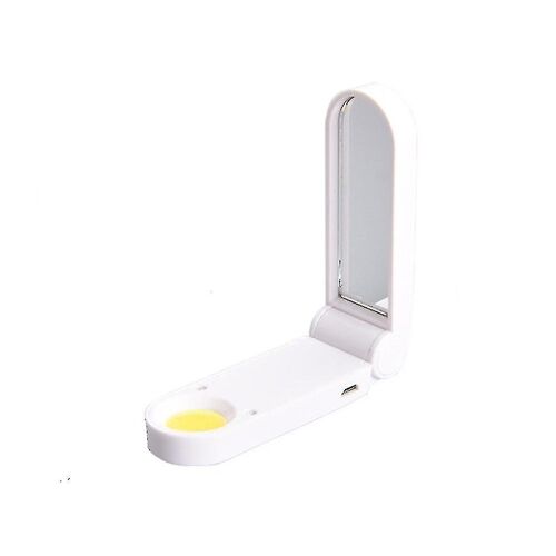 Miroir De Maquillage Portable Avec Lumière - Pliable, Rechargeable Par Usb, Design Élégant Pour La Maison Et Les Voyages - Cadeau Parfait ! 