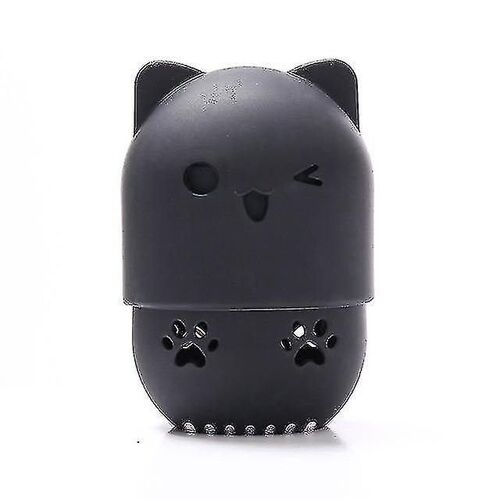 Adorable Boîte De Rangement Pour Éponges À Maquillage En Forme De Chaton - Porte-Éponges De Maquillage Compact Et Mignon En 10 Couleurs