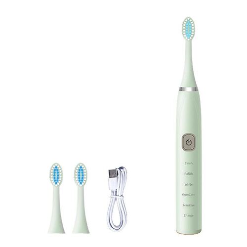 Brosse À Dents Électrique À Ultrasons Sonic - 5 Modes, Étanche, Charge Rapide, Autonomie De 30 Jours, 3 Têtes De Brosse