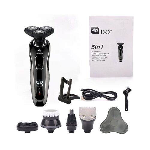Rasoir Électrique Rechargeable Pour Homme - Étanche, Avec Écran Lcd, Charge Rapide Et Lames Auto-Affûtées