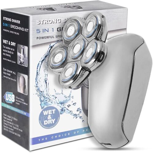 Rasoir Électrique Étanche 5 En 1 Pour Homme : Flottant 6d, Charge Rapide, Écran Led, Design Ergonomique
