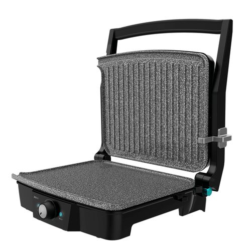 Cecotec Gril Électrique Rock'nGrill 2000 Stone Ceramic Mix&Grill. 2000 W, Gril électrique, plancha et appareil à sandwiches, Revêtement en céramique, Plateau ramasse-graisses