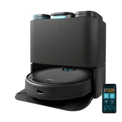 Cecotec Robot Aspirateur et Vadrouille Conga 11090 Spin Revolution Home&Wash avec Base Auto-Vidée, Autonettoyante et Séchante. Navigation Laser à ultrasons, Moteur d'aspiration 5000 Pa