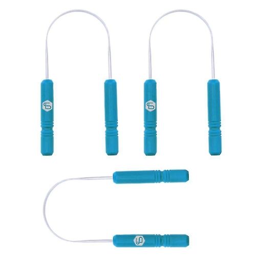 Lot De 3 Gratte-Langues En Acier Inoxydable Avec Poignées En Abs Pour Une Haleine Fraîche Et Une Hygiène Bucco-Dentaire Optimale - Couleurs Aléatoires