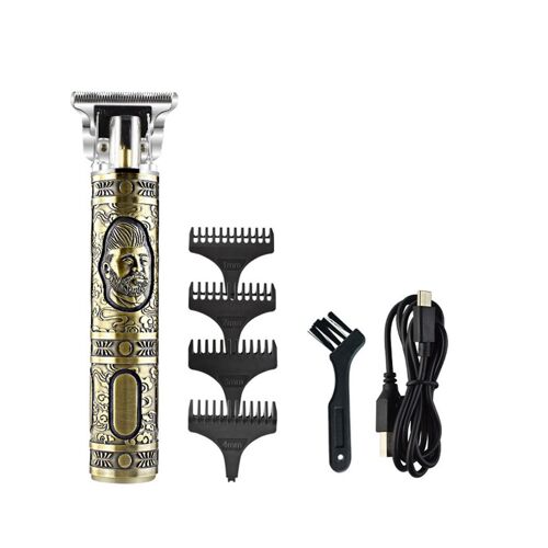 Tondeuse À Cheveux Et À Barbe Électrique Professionnelle Rechargeable Pour Hommes ¿ Étanche, Charge Rapide, Lame En T