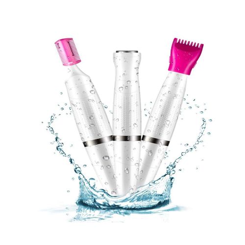 Tondeuse Bikini Électrique 3 En 1 Pour Femme - Rasoir Indolore Pour Le Visage, Le Corps Et Les Sourcils