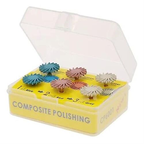 Kit De 6 Disques De Polissage Composites Dentaires ¿ Disques En Résine Grossiers, Moyens Et Fins Avec Boîte De Rangement Pour Cabinet Dentaire 