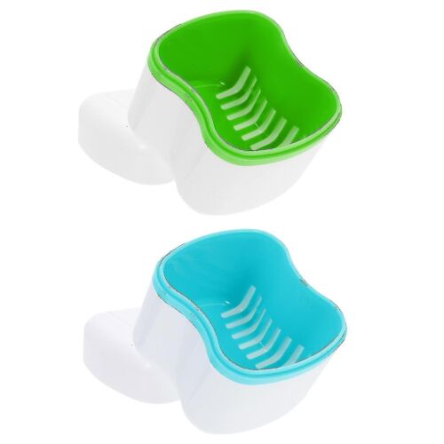 Lot De 2 Boîtes De Rangement Durables Pour Prothèses Dentaires, Protège-Dents Et Soins Orthodontiques - Portables Et Polyvalentes