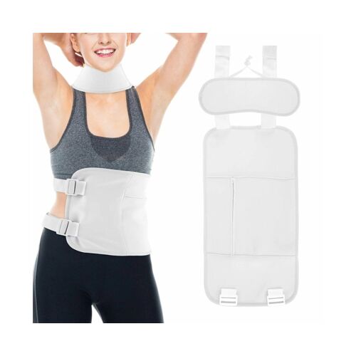 Kit De Compresses D'huile De Ricin Réutilisables Pour La Taille Et Le Cou - Compresse En Coton Doux Pour La Détente Et Le Bien-Être - Écologique