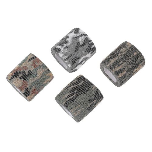 Lot De 4 Rouleaux De Bandages Auto-Adhésifs Camouflage ¿ Bandages En Tissu Non Tissé Pour Le Sport, Les Animaux Et Les Premiers Secours ¿ Couleurs Assorties