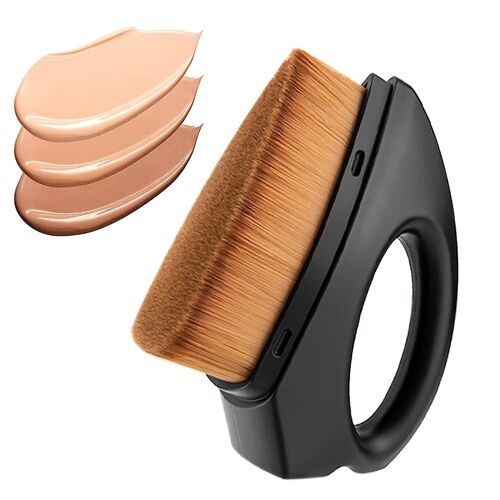 Grand Pinceau Kabuki Pour Fond De Teint - Application Impeccable Du Maquillage Liquide, Crème Et Poudre Avec Étui De Protection