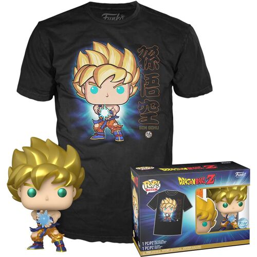 Figurine Funko Pop - Dragon Ball Z - Goku Super Saiyan Kamehameha - T-Shirt